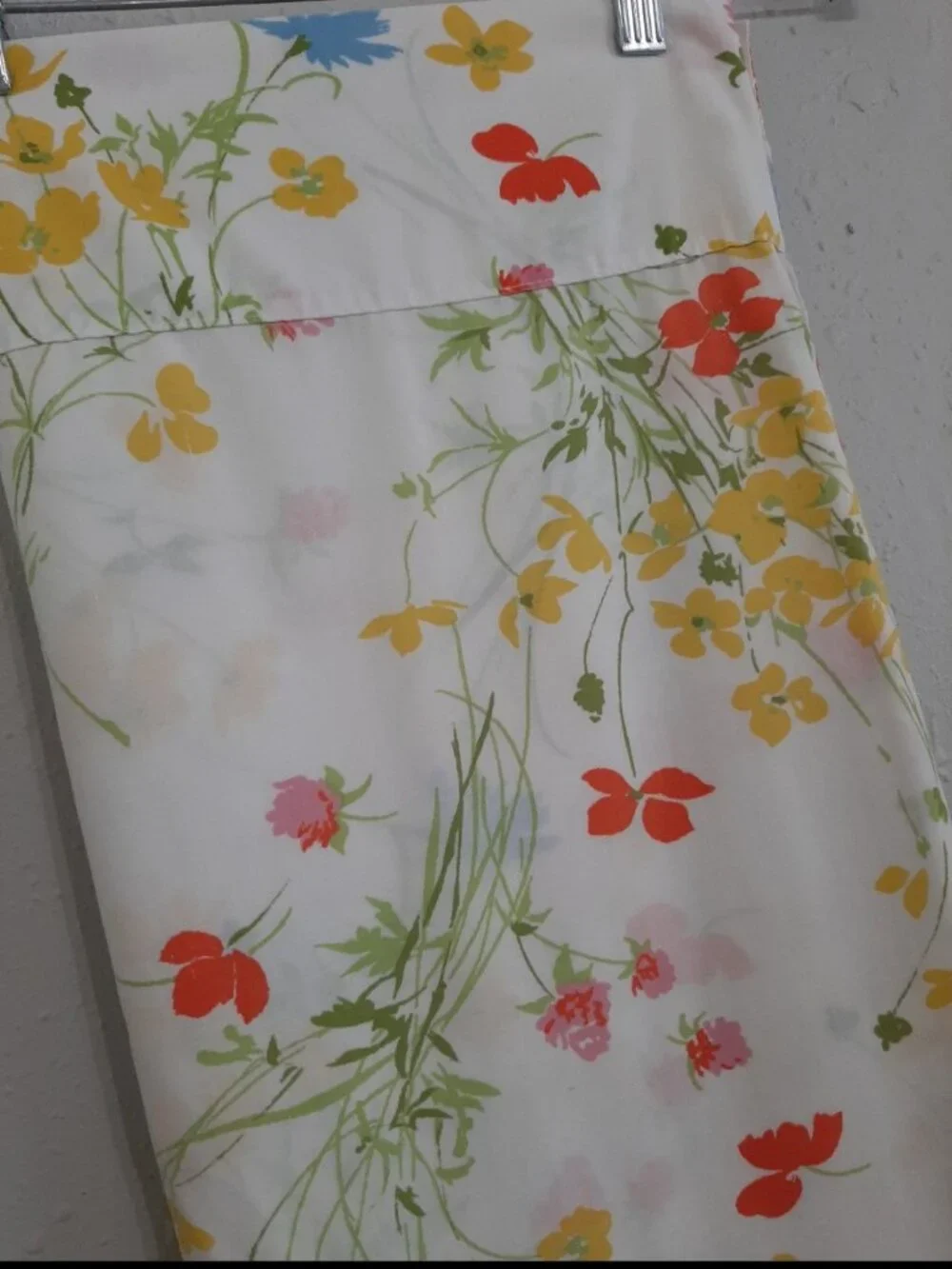 Vintage 60s 70s full flat sheet double floral flower power cottagecore prairie